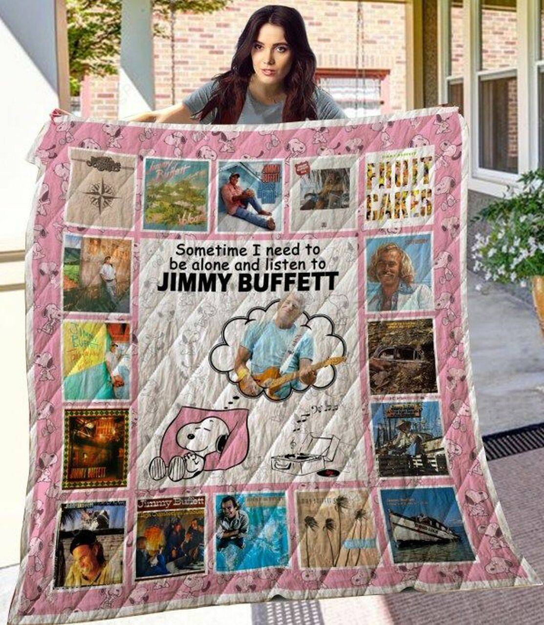 Jimmy Buffett Quilt Blanket Fan Made and Home Decor