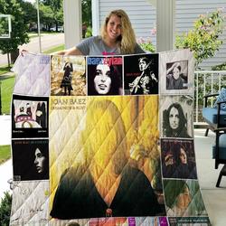 Joan Baez Quilt Blanket 0894 and Home Decor