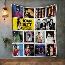 Joan Jett And The Blackhearts Album Covers Quilt Blanket and Home Decor