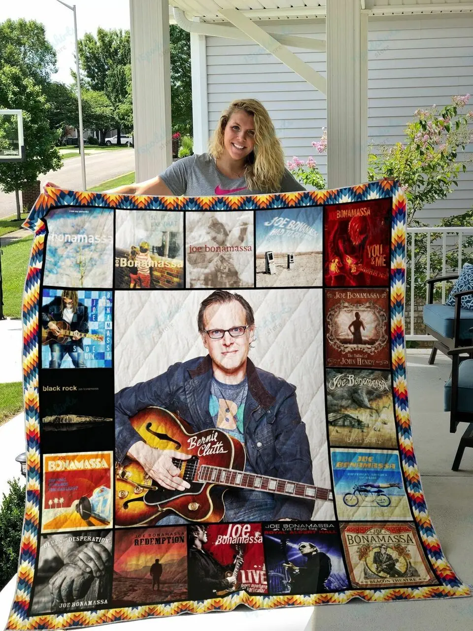 Joe Bonamassa Style 2 Quilt Blanket and Home Decor
