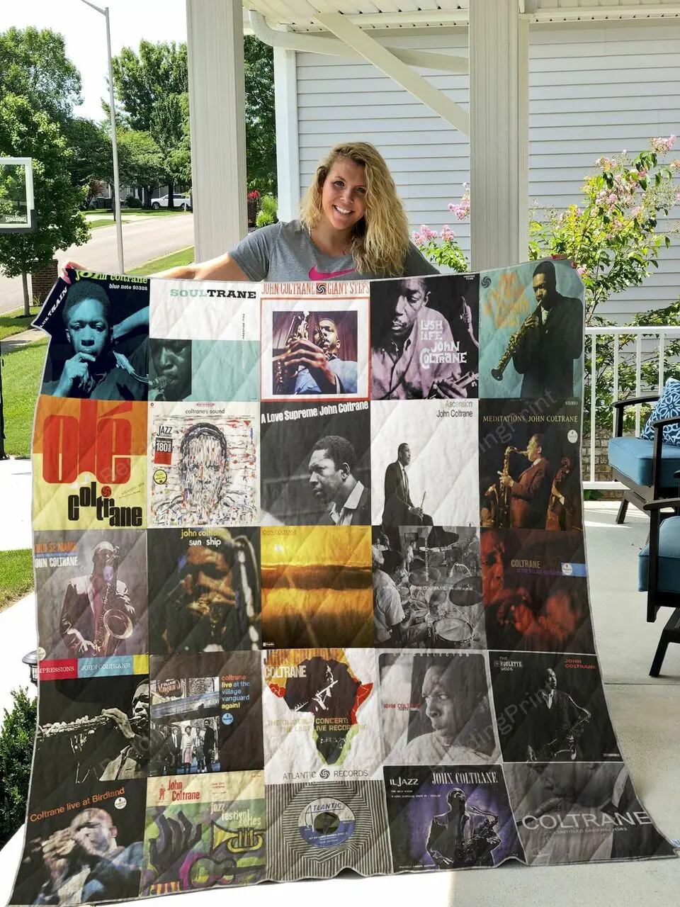 John Coltrane Quilt Blanket and Home Decor