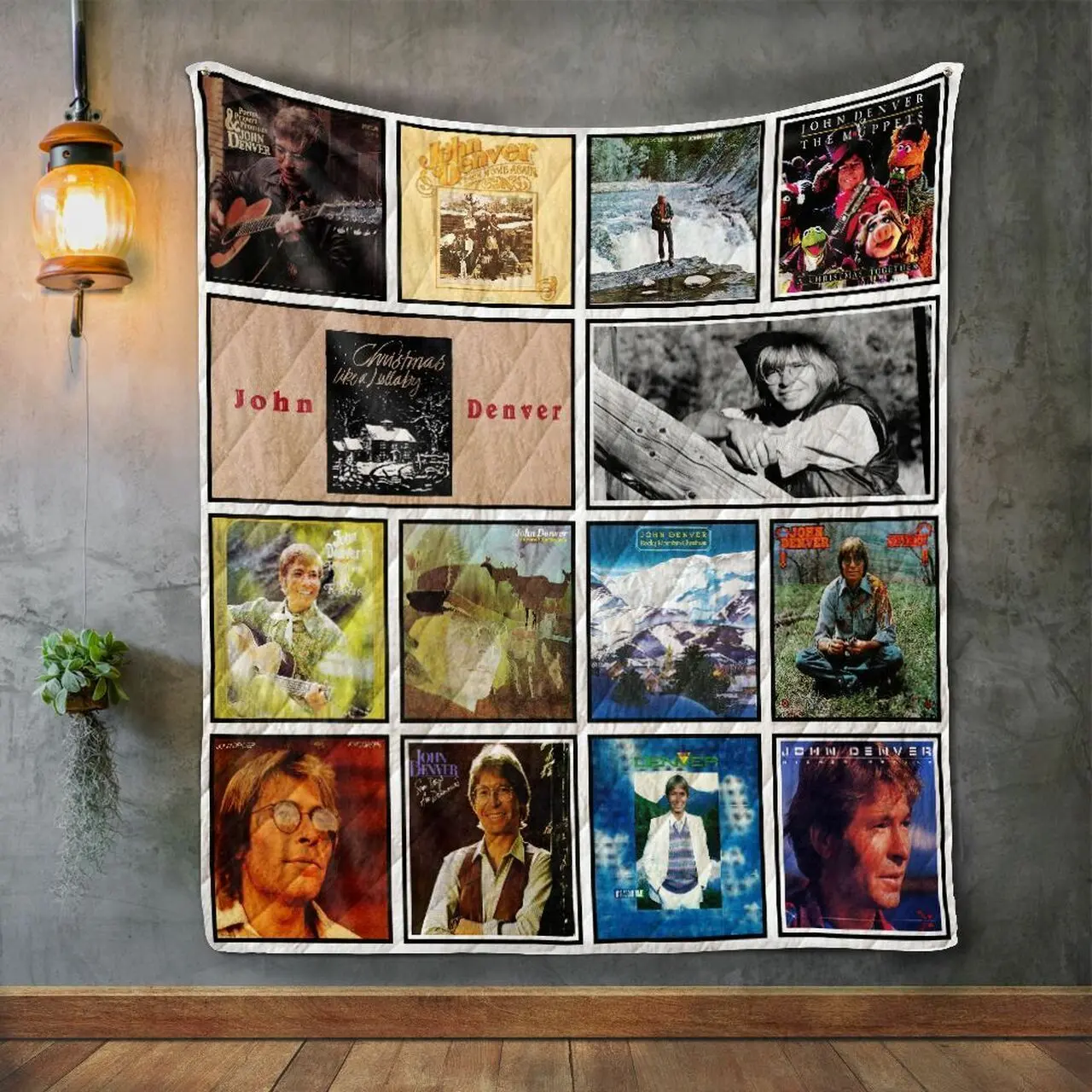 John Denver Album Covers Quilt Blanket and Home Decor