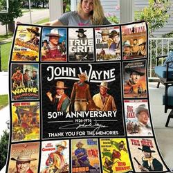 John Wayne Ver 5 Quilt Blanket All Season Plus Size Quilt Blanket and Home Decor