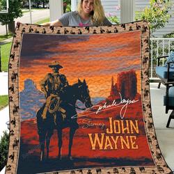John Wayne Vr4 Quilt Blanket and Home Decor