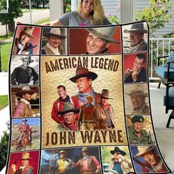John Wayne Vr9 Quilt Blanket and Home Decor