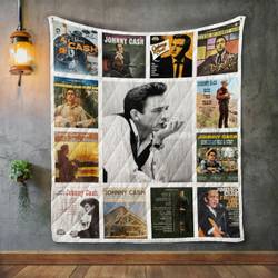 Johnny Cash Album Covers Quilt Blanket and Home Decor