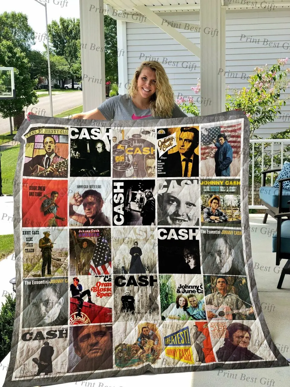 Johnny Cash Albums Cover Poster Quilt Blanket Ver 2 and Home Decor