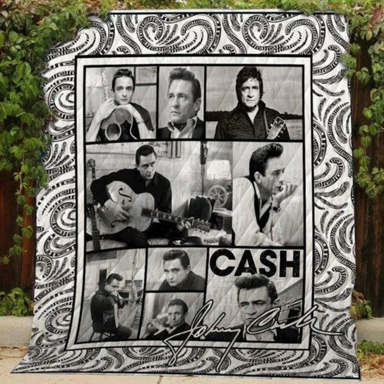 Johnny Cash Quilt V1 and Home Decor