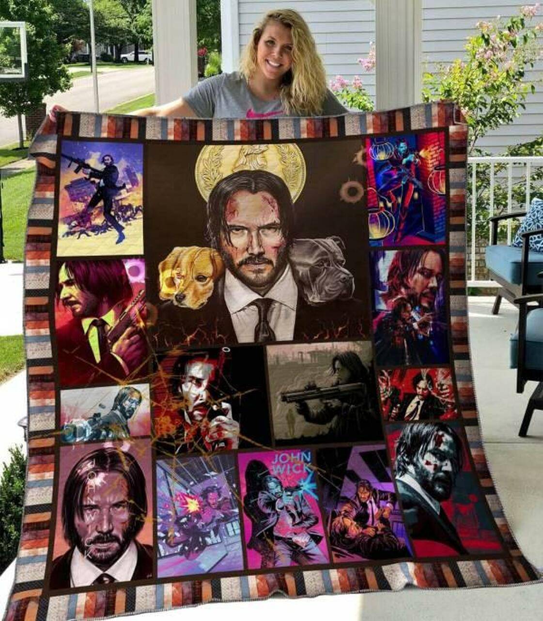 Johnwick Quilt Blanket Hvt240508 Quilt and Home Decor