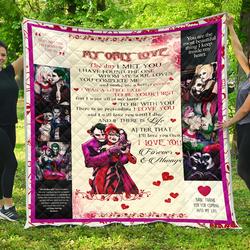 Joker And Harley Quinn Love Quilt and Home Decor