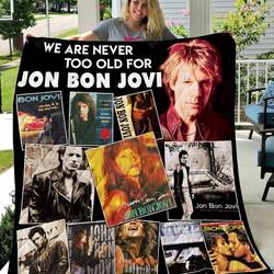 Jon Bon Jovi Vr1 New Quilt Blanket and Home Decor
