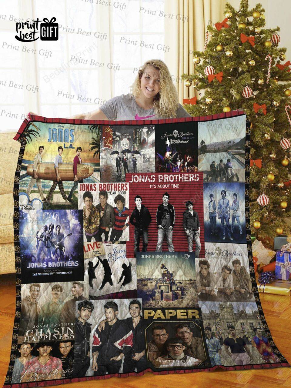 Jonas Brothers Albums Cover Poster Quilt Blanket Ver 3 and Home Decor
