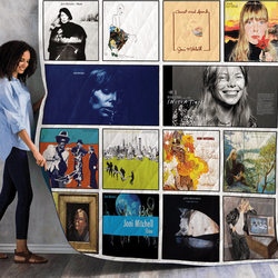 Joni Mitchell Albums Quilt Blanket 01 and Home Decor