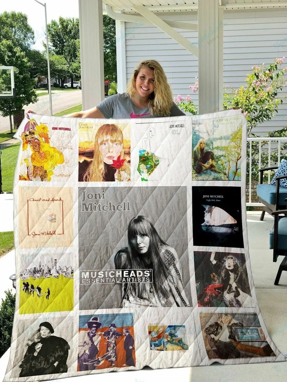 Joni Mitchell Quilt Blanket and Home Decor