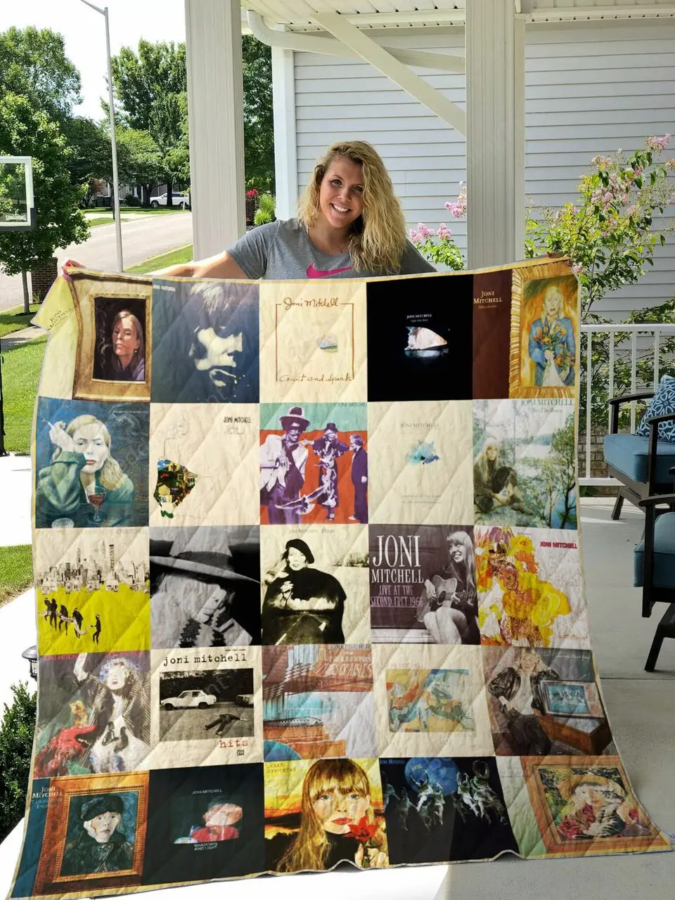 Joni Mitchell Quilt Blanket For Fans Ver 25 and Home Decor