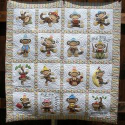 Jumping Monkey Cl16100180Mdq Quilt Blanket and Home Decor