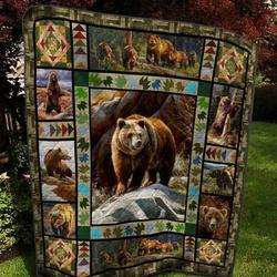 Jungle Bear Quilt Blanket  Quilt and Home Decor