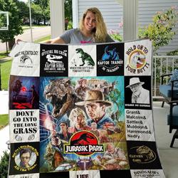 Jurassic Park Quilt Blanket Ver 12 and Home Decor
