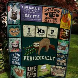Just A Girl Sloth Quilt Blanket  Quilt and Home Decor