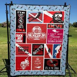 Just Need To Go Scuba Diving Quilt Blanket Vq06  Quilt and Home Decor