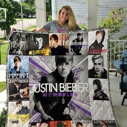 Justin Bieber Albums Cover Poster Quilt Blanket Ver 2 and Home Decor
