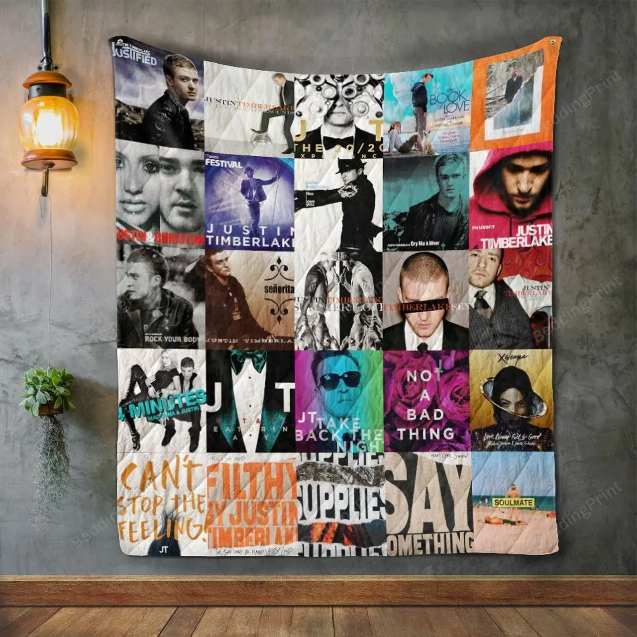 Justin Timberlake Quilt Blanket and Home Decor