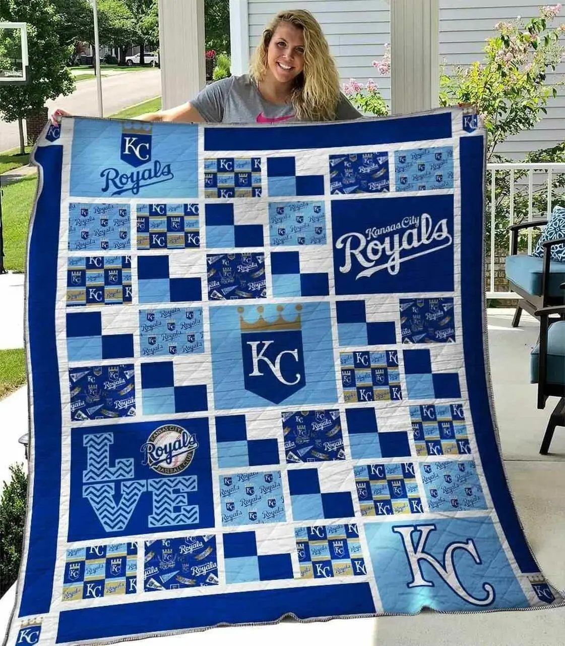 Kansas City Royals Blanket Th2906 Quilt and Home Decor