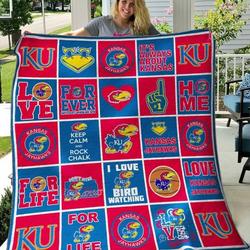 Kansas Jayhawks Quilt Blanket B100608  Quilt and Home Decor
