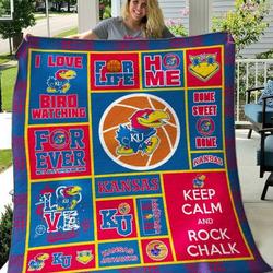 Kansas Jayhawks Quilt Blanket B200619  Quilt and Home Decor