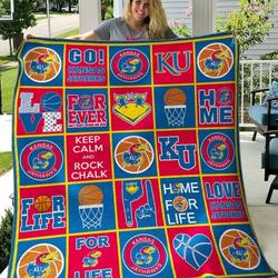 Kansas Jayhawks Quilt Blanket B200620  Quilt and Home Decor