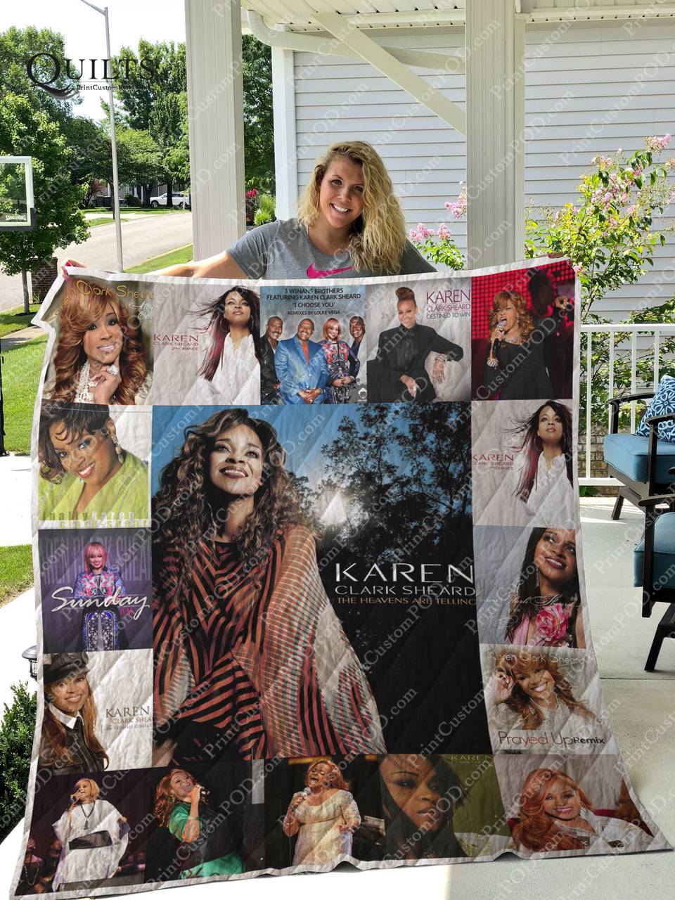 Karen Clark Sheard Albums Quilt Blanket For Fans Ver 17 and Home Decor