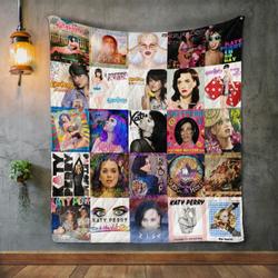 Katy Perry Album Covers Quilt Blanket and Home Decor