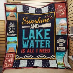 Kayaking Sunshine And Lake Water Is All My Need Quilt Blanket Great Customized Blanket Gifts For Birthday Christmas Thanksgiving and Home Decor