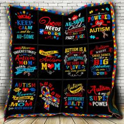 Keep Calm And Be Au-Some Autism Cl22100315Mdq Quilt Blanket and Home Decor
