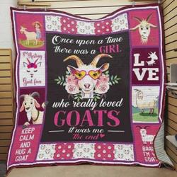 Keep Calm And Hug A Goat Quilt Blanket Great Customized Blanket Gifts For Birthday Christmas Thanksgiving and Home Decor