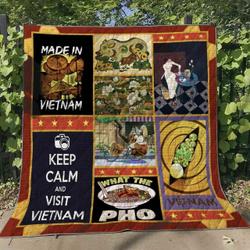 Keep Calm And Visit Vietnam Blanket Th2906 Quilt and Home Decor