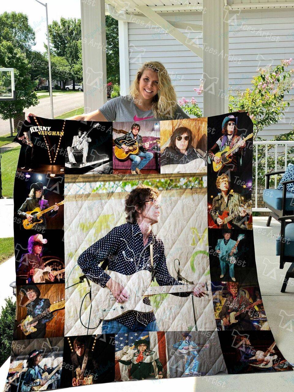 Kenny Vaughan Quilt Blanket 01117 and Home Decor