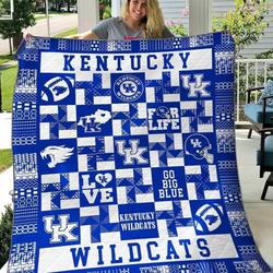 Kentucky Wildcats Blanket Th1607 Quilt and Home Decor