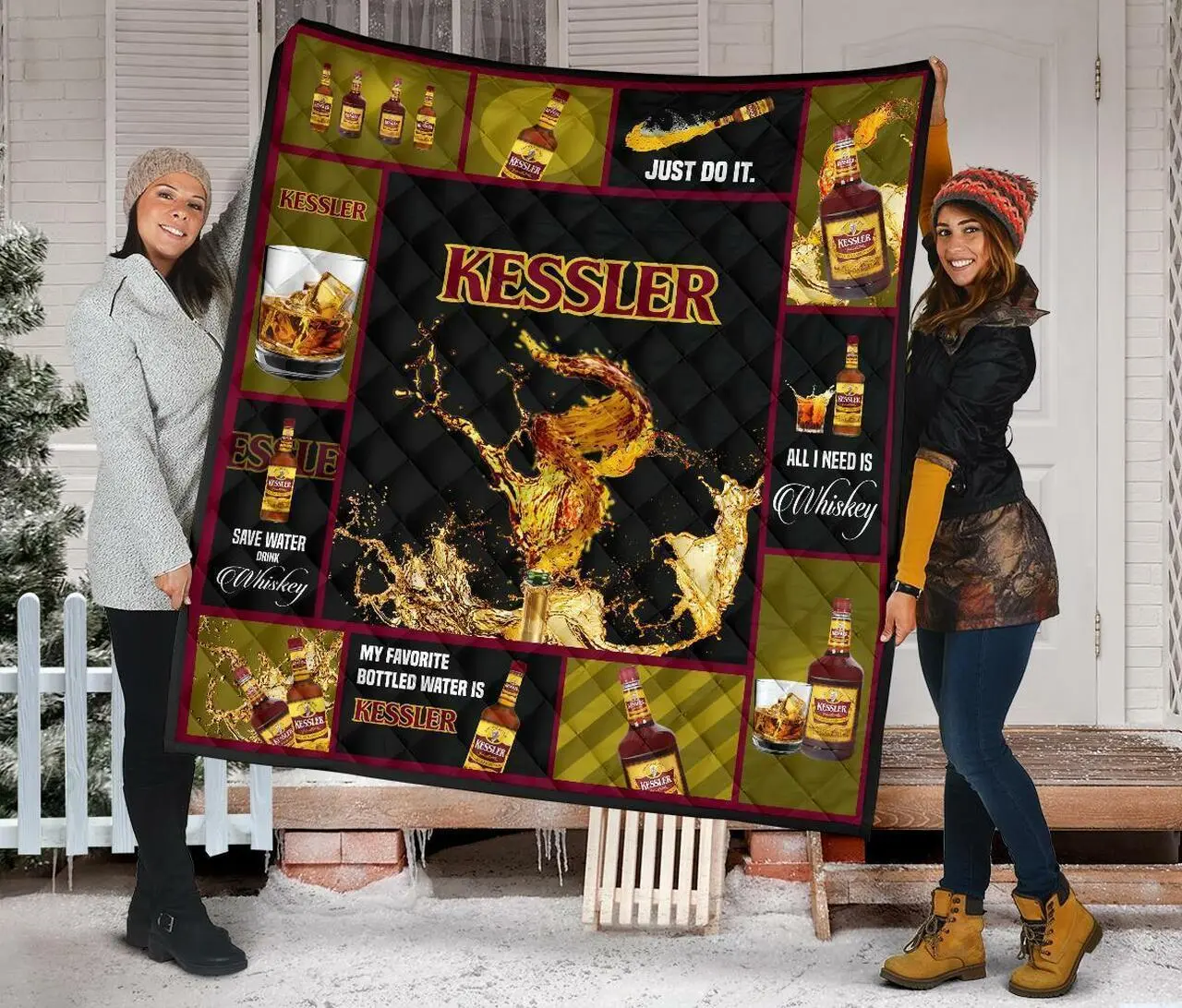 Kessler All I Need Is Whisky Gift Idea Quilt and Home Decor