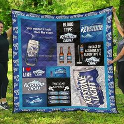 Keystone Light Funny Gift For Beer Lover Quilt and Home Decor