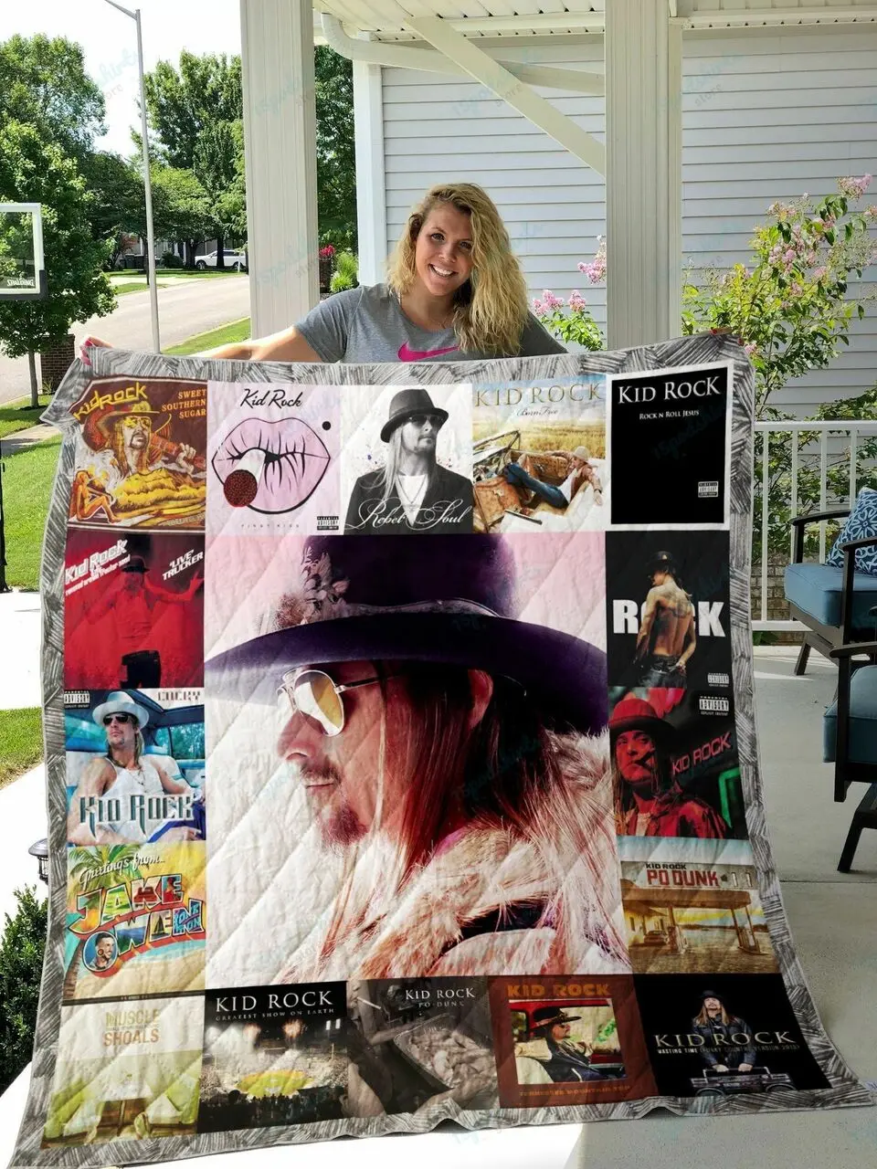 Kid Rock Style 2 Album Covers Quilt Blanket and Home Decor