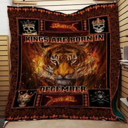 King Are Born In December Special Quilt Blanket and Home Decor