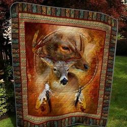 King Deer Quilt Blanket  Quilt and Home Decor