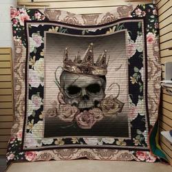 King Skull Quilt Blanket  Quilt and Home Decor