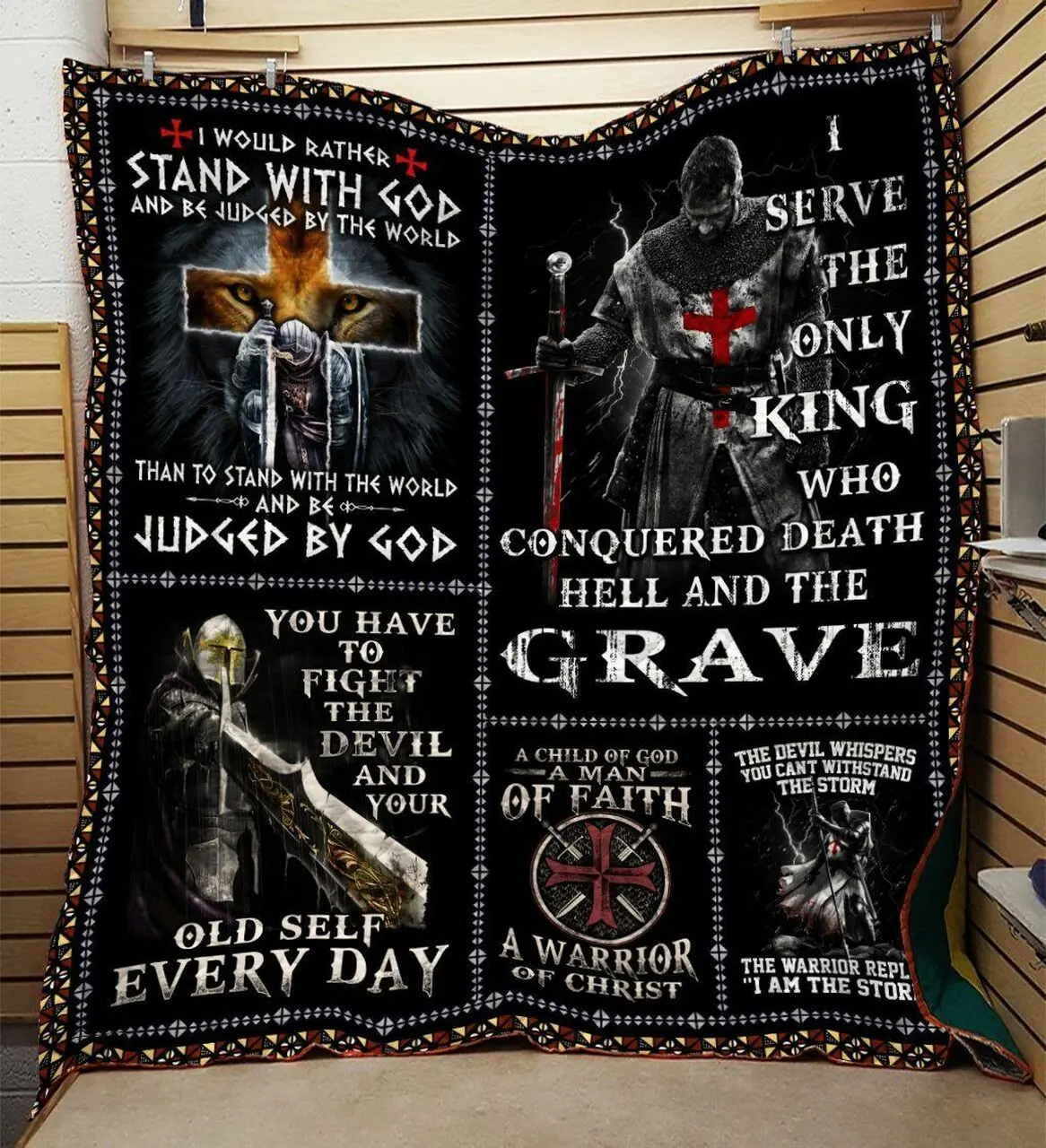 Knight Temlplar Quilt Ddz and Home Decor
