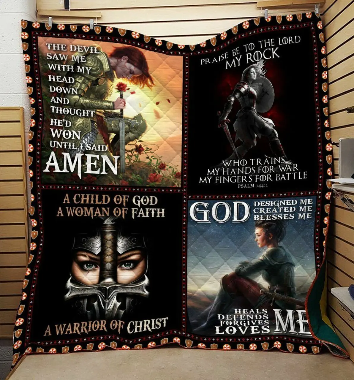 Knight Templar Quilt Efw and Home Decor