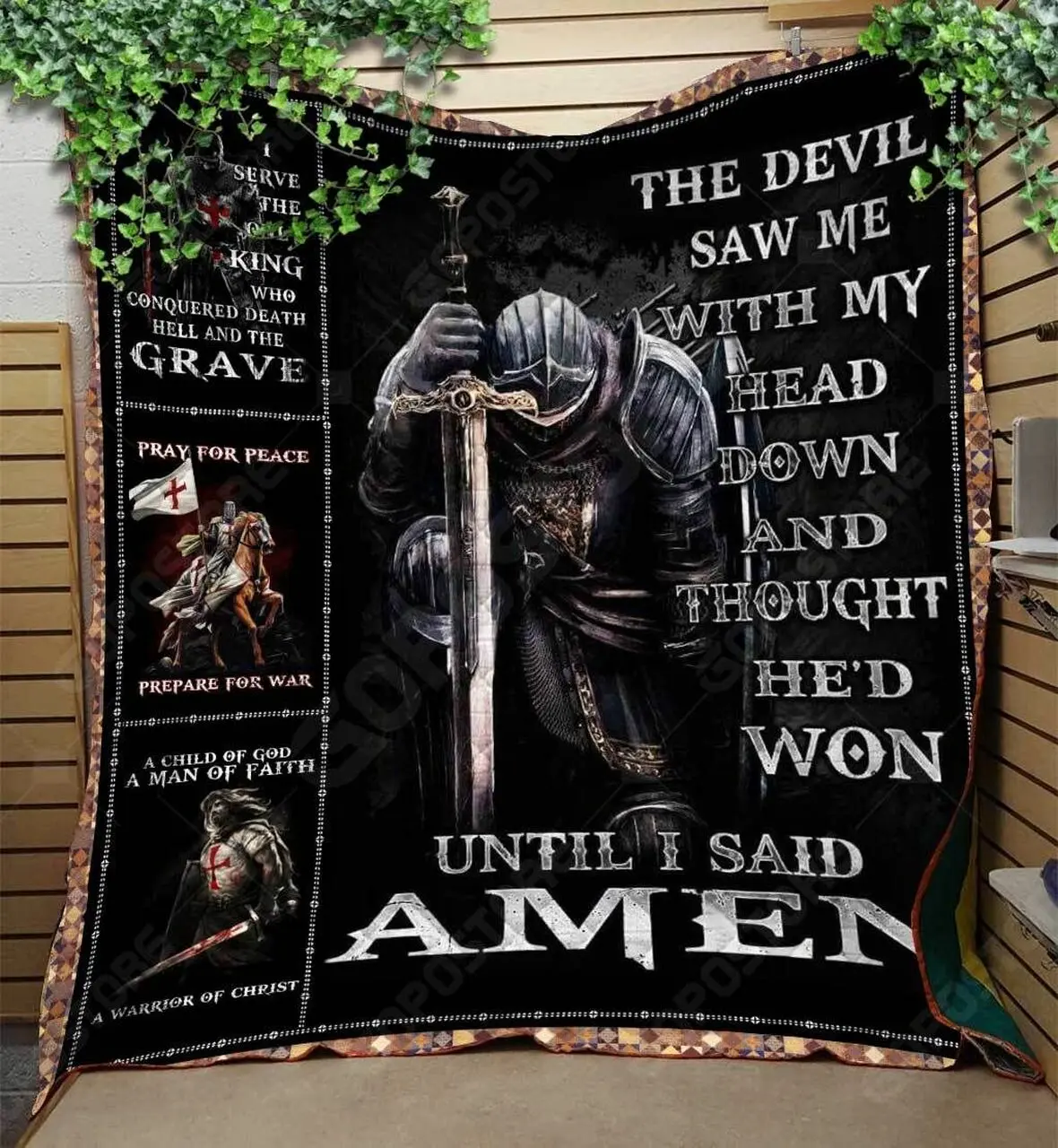 Knights Templar Art 3D Personalized Customized Quilt Blanket 1323 and Home Decor