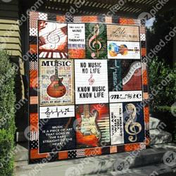 Know Music Know Life Quilt Blanket Vh09  Quilt and Home Decor