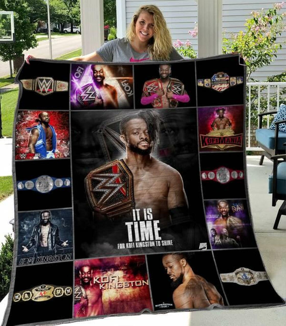 Kofi Kingston Quilt Blanket B300512 Quilt and Home Decor