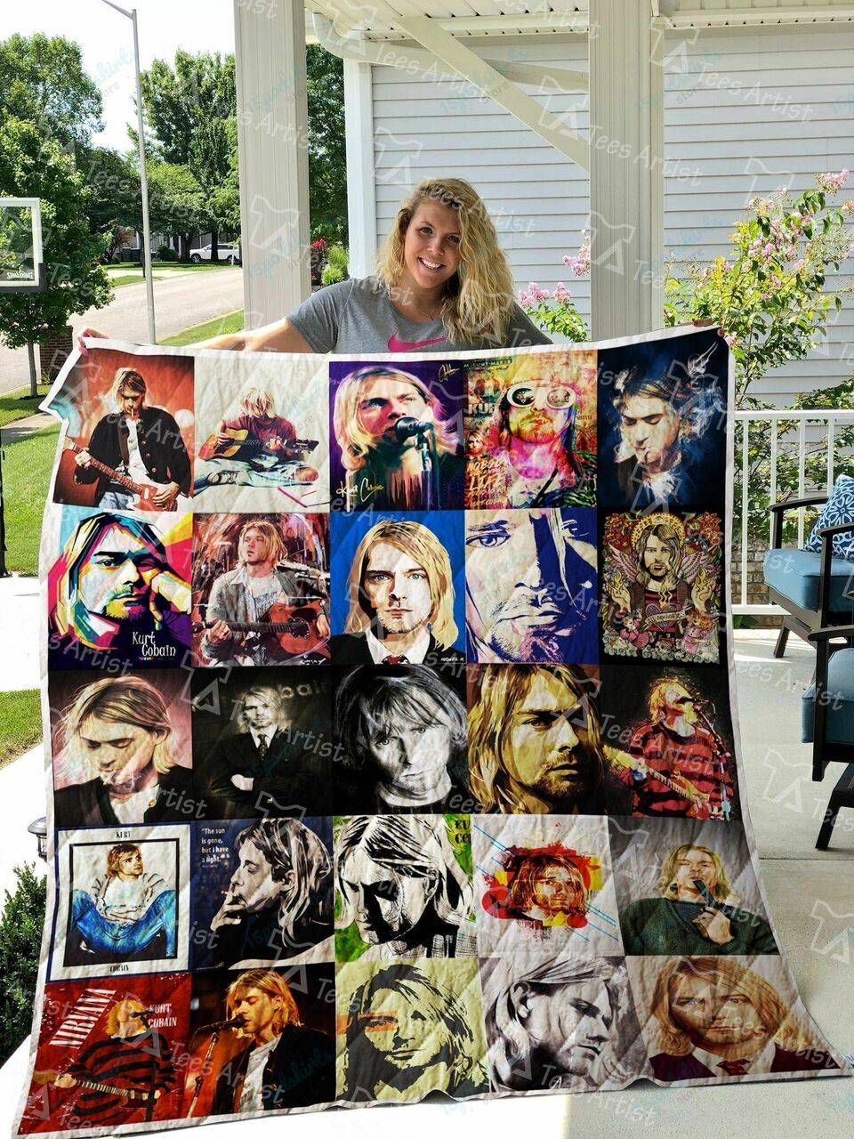 Kurt Cobain Quilt Blanket 0759 and Home Decor